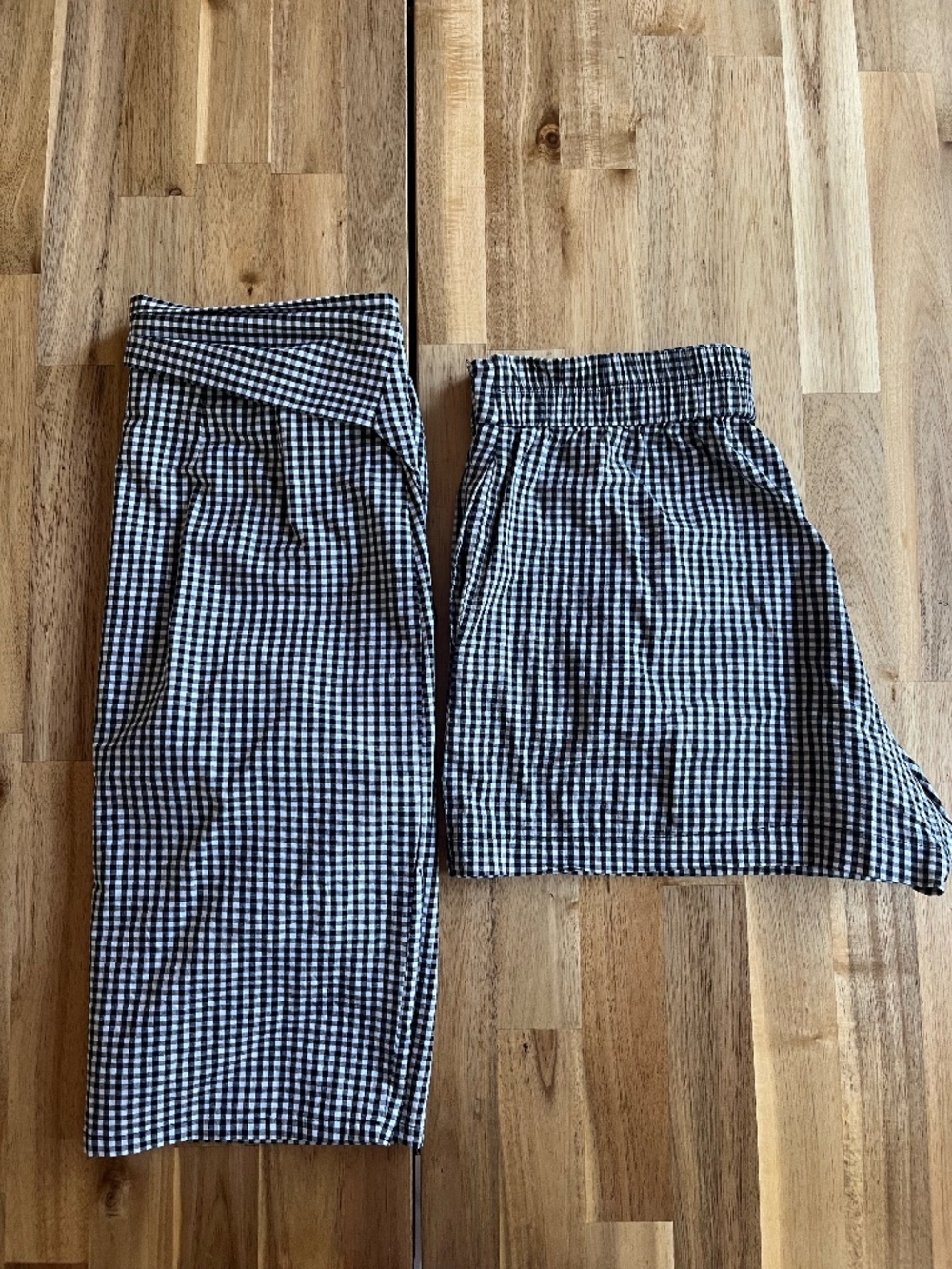VETTA Capsule Wrap Skirt + Shorts/Skort Black/White Gingham S Small